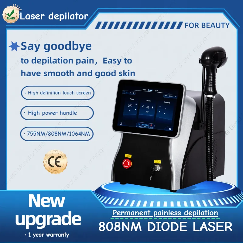 

Multifunction 808 Diode Laserl 755nm 808nm 1064nm 3-wavelength Hair Removal Painless Hair Removal Machine Ice Cooling System