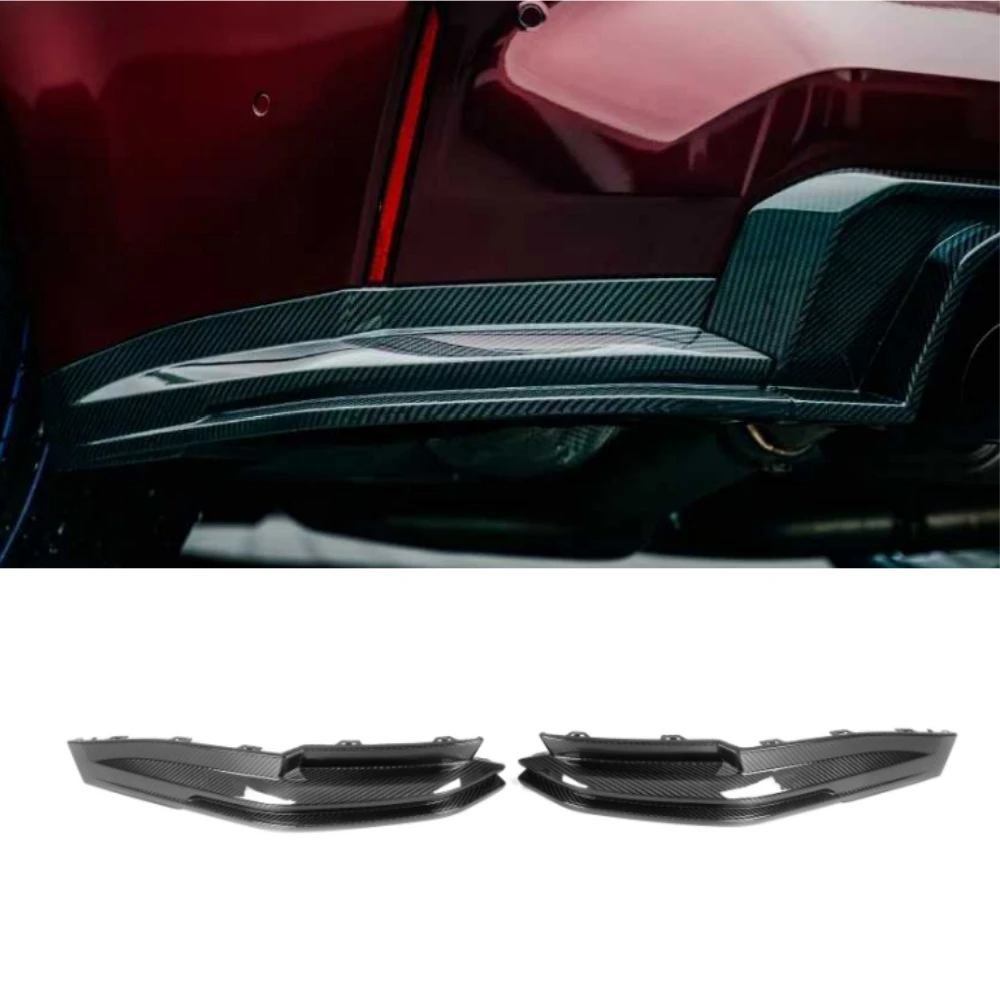 

Dry Carbon Fiber SQ Style Rear Splitters for M4 G82 G83 2-Door 2021-IN Bodykit Dry Carbon Fiber Rear Bumper Splitters