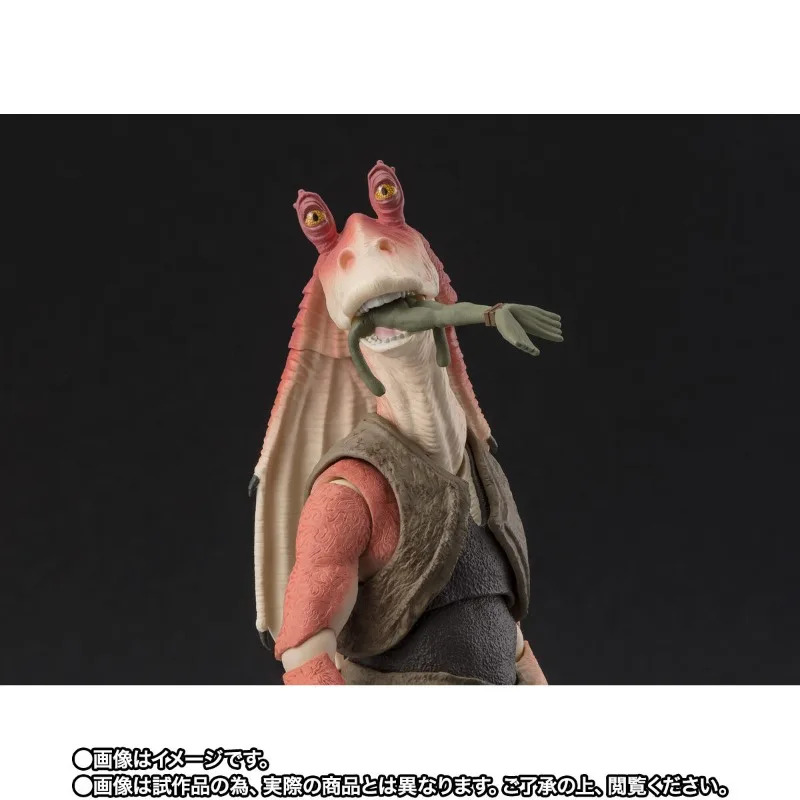 Bandai original genuíno anime star wars: episódio a menace fantasma jar binks s.h. figuarts 16cm modelo figura de ação brinquedo presente