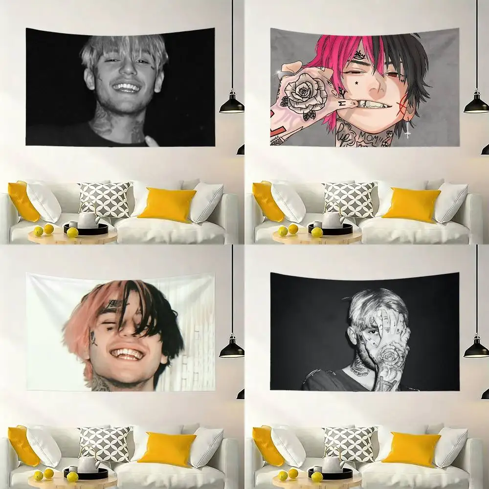 Rapper L-Lil P-Peep Flag Outdoor Decorations for Bedrooms Home Decor Items Decoration Banners