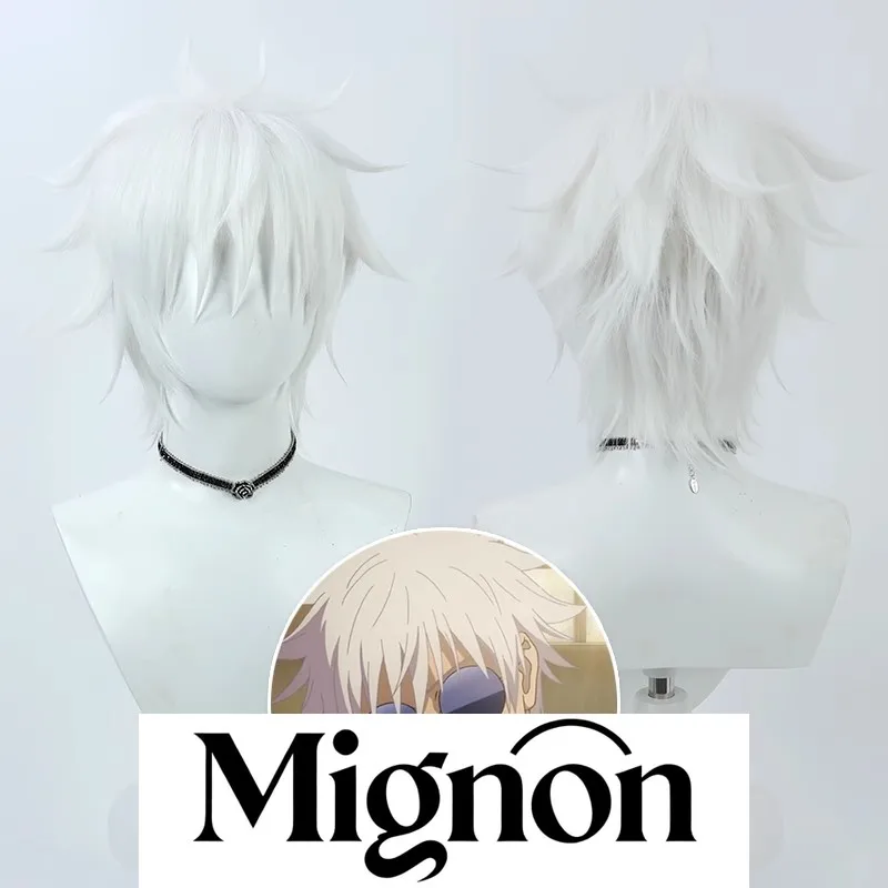 

Jujutsu Kaisen Satoru Gojo парик для косплея белые колючие волосы подарок на Хэллоуин