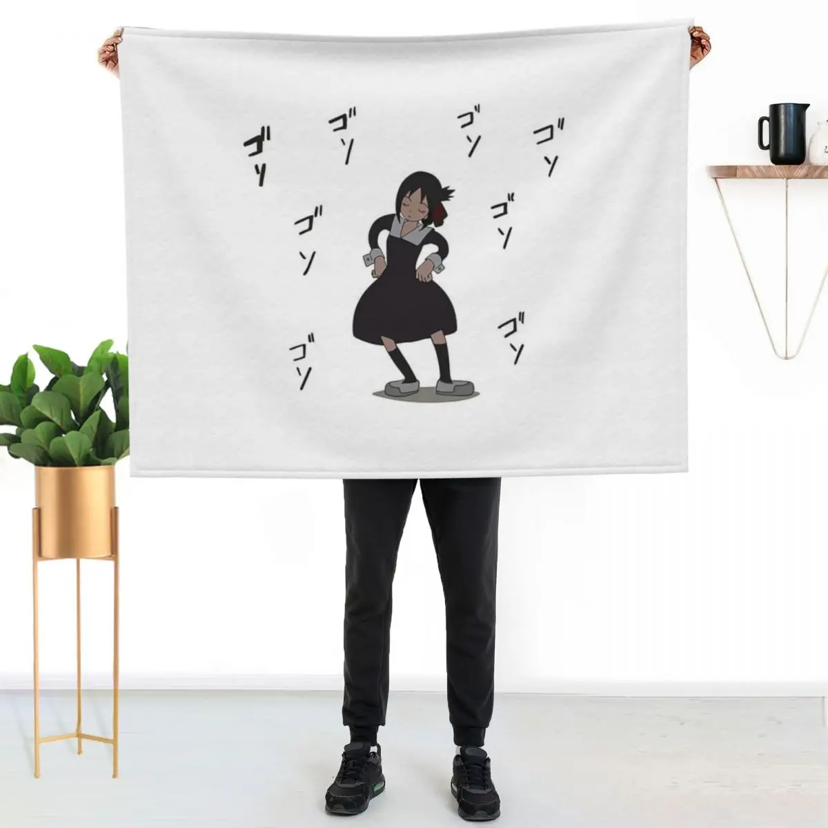 Kaguya's Dance old cartoons vending machine dance Throw Blanket manga Flannels Flannel Picnic Decorative Sofa Plush Blankets
