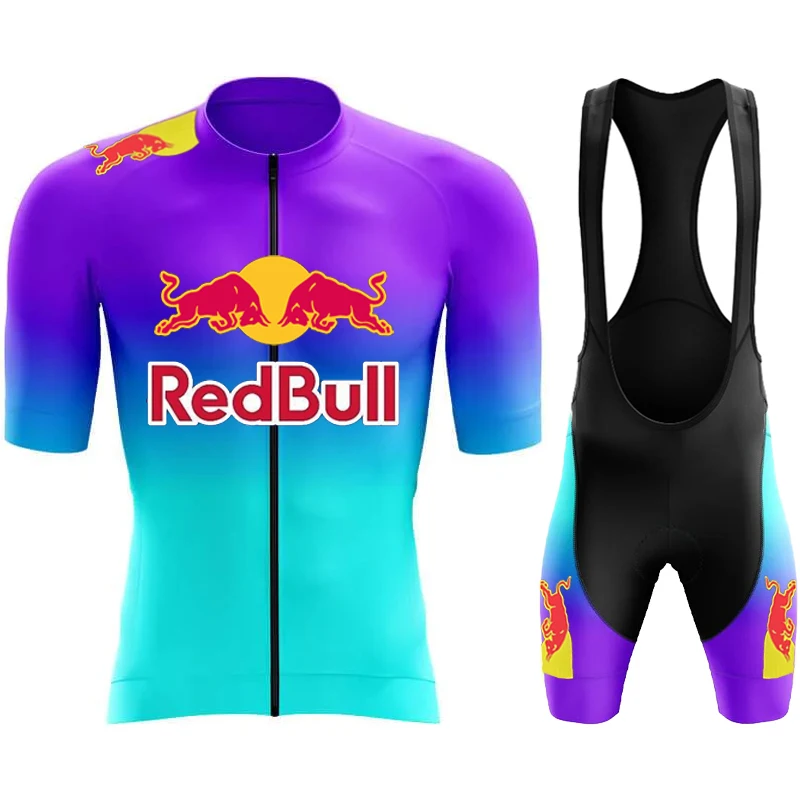 Triatlon Abbigliamento da ciclismo Uomo Taglio laser Red Bull Maglia da uomo Abbigliamento sportivo Abbigliamento Mtb Uniforme maschile Bici da uomo 2024 Uniformi Estate