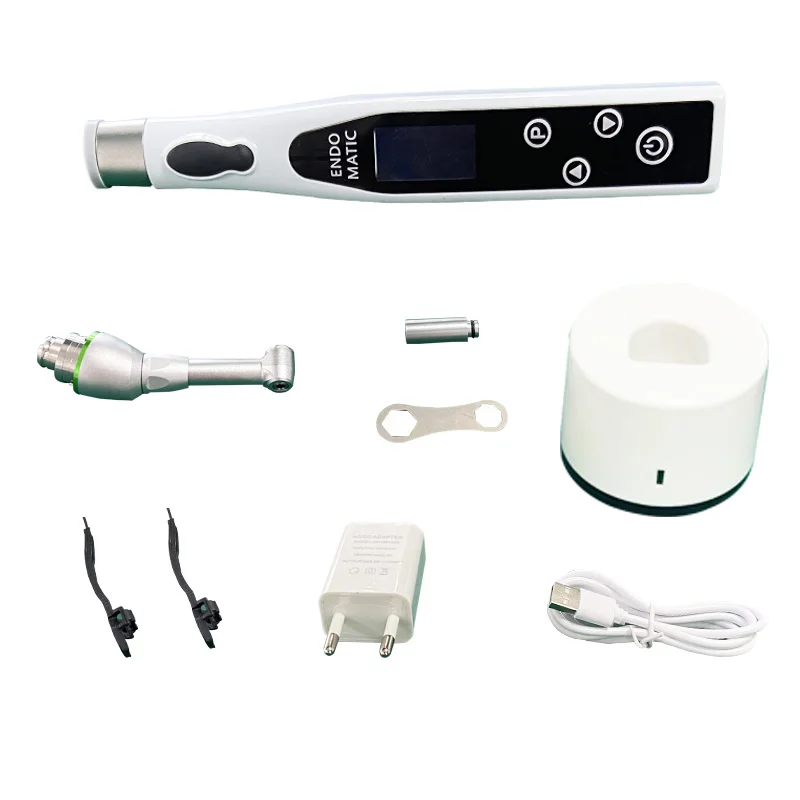 

Economic Wireless Endo Motor With 16:1 Contra Angle Head Wireless LED Endo Motor Endomotor Apex Locator For Endodontic Treatment