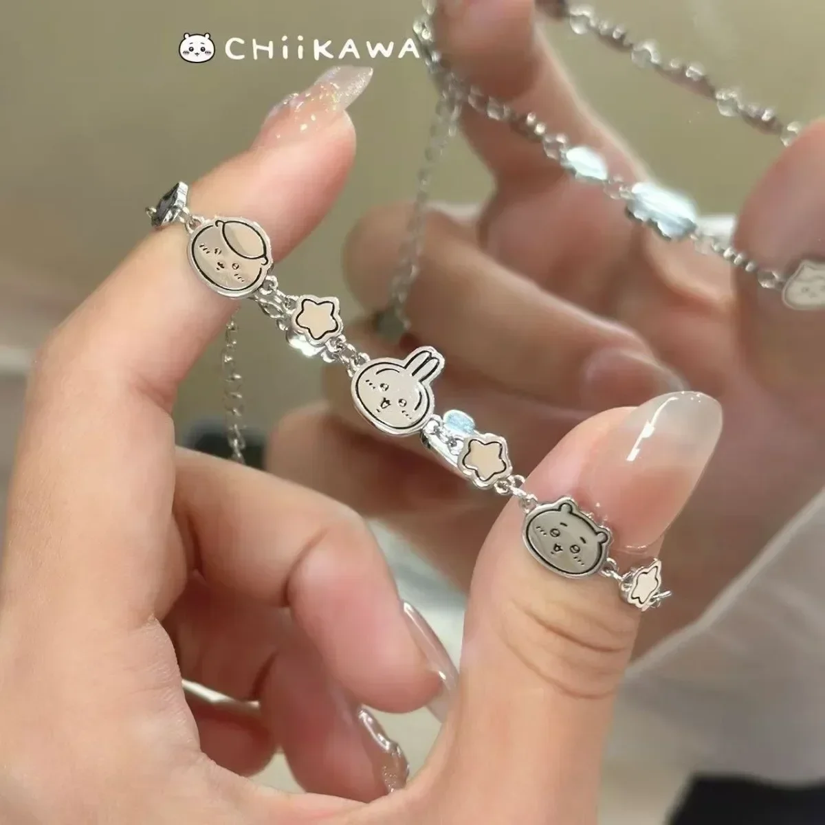 @HOT Sale Chiikawa Beaded Bracelet, Usagi & Hachiware Cartoon Wrist Jewelr, Matching Birthday Gift for Student Girls & Besties