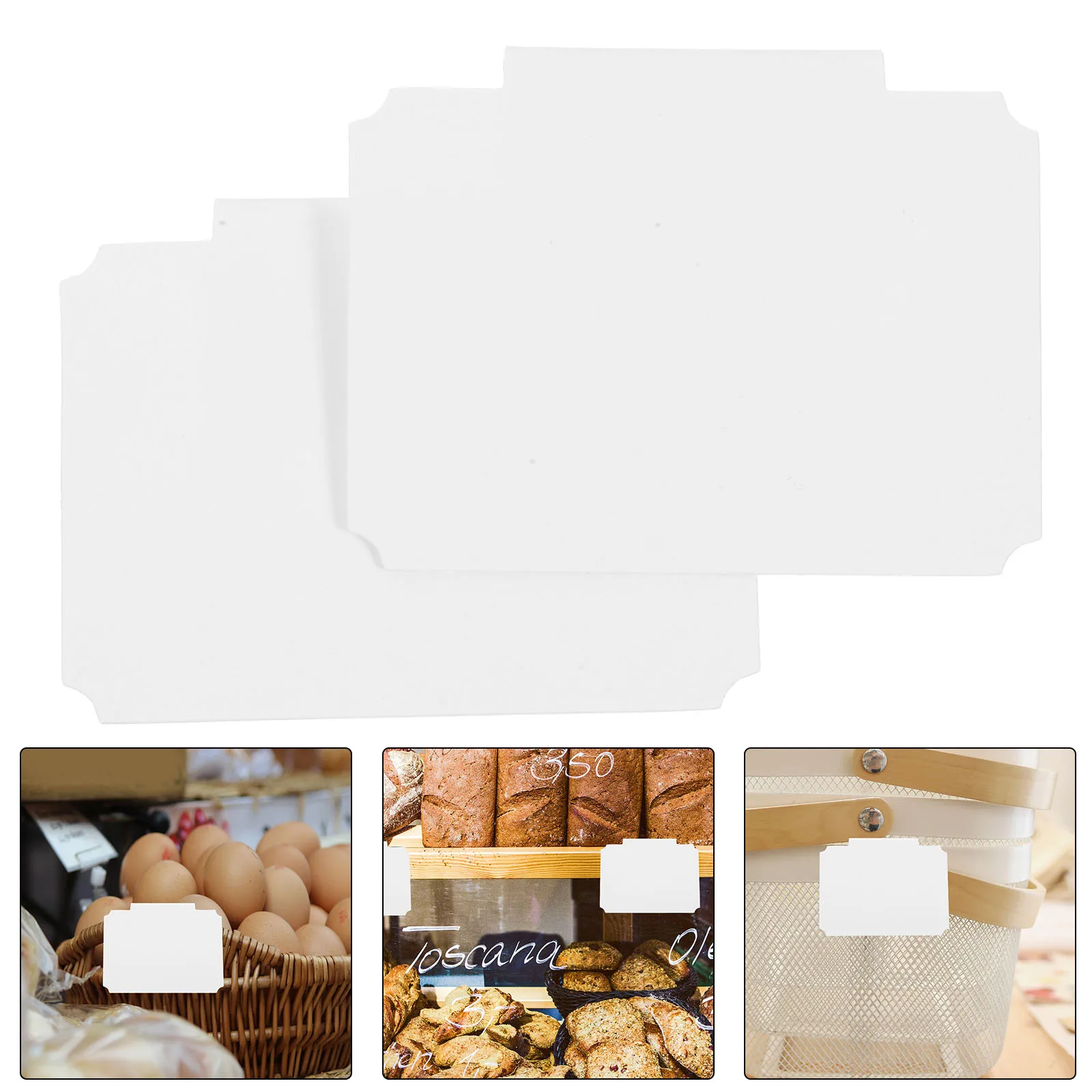 

8pcs PVC Label Holder Clips for Storage Bins Baskets Pantry Office Detachable Hanging Design Lightweight Easy to for Fabric