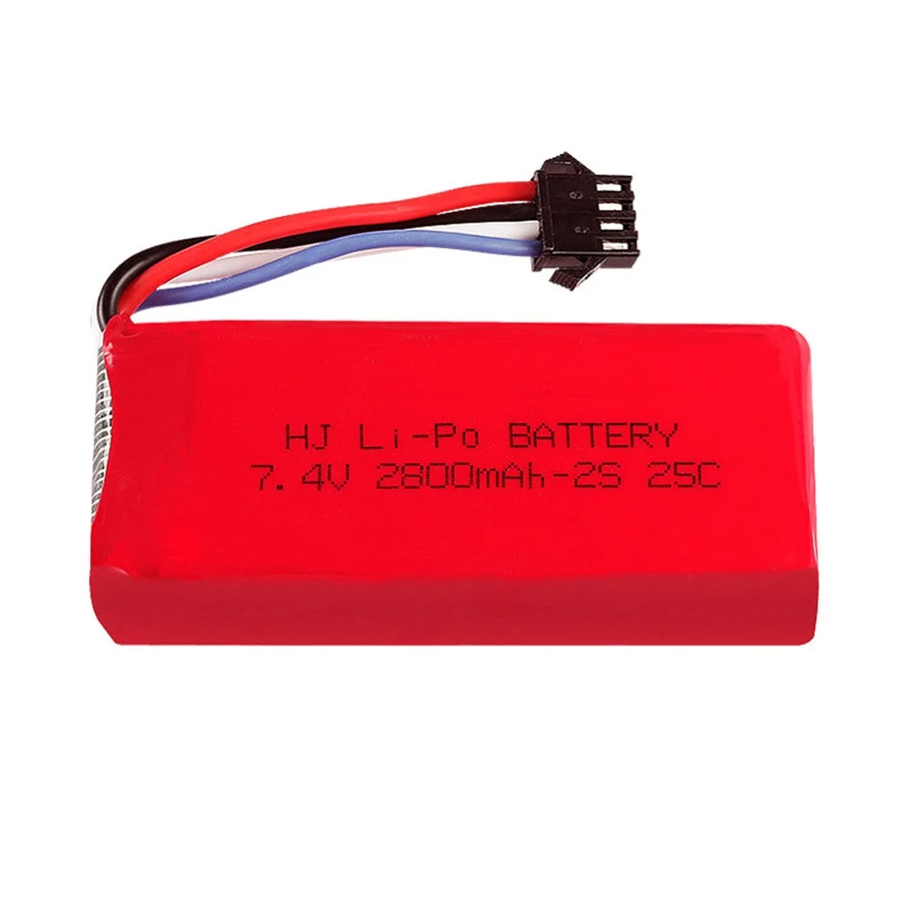 7,4 В 2800 мАч 2S 25C Lipo аккумулятор с разъемом SM-4P для Udi UDI902 UDI002 HQ961 HQ96 FT0 игрушки с дистанционным управлением запасные части для лодок 7,4 В