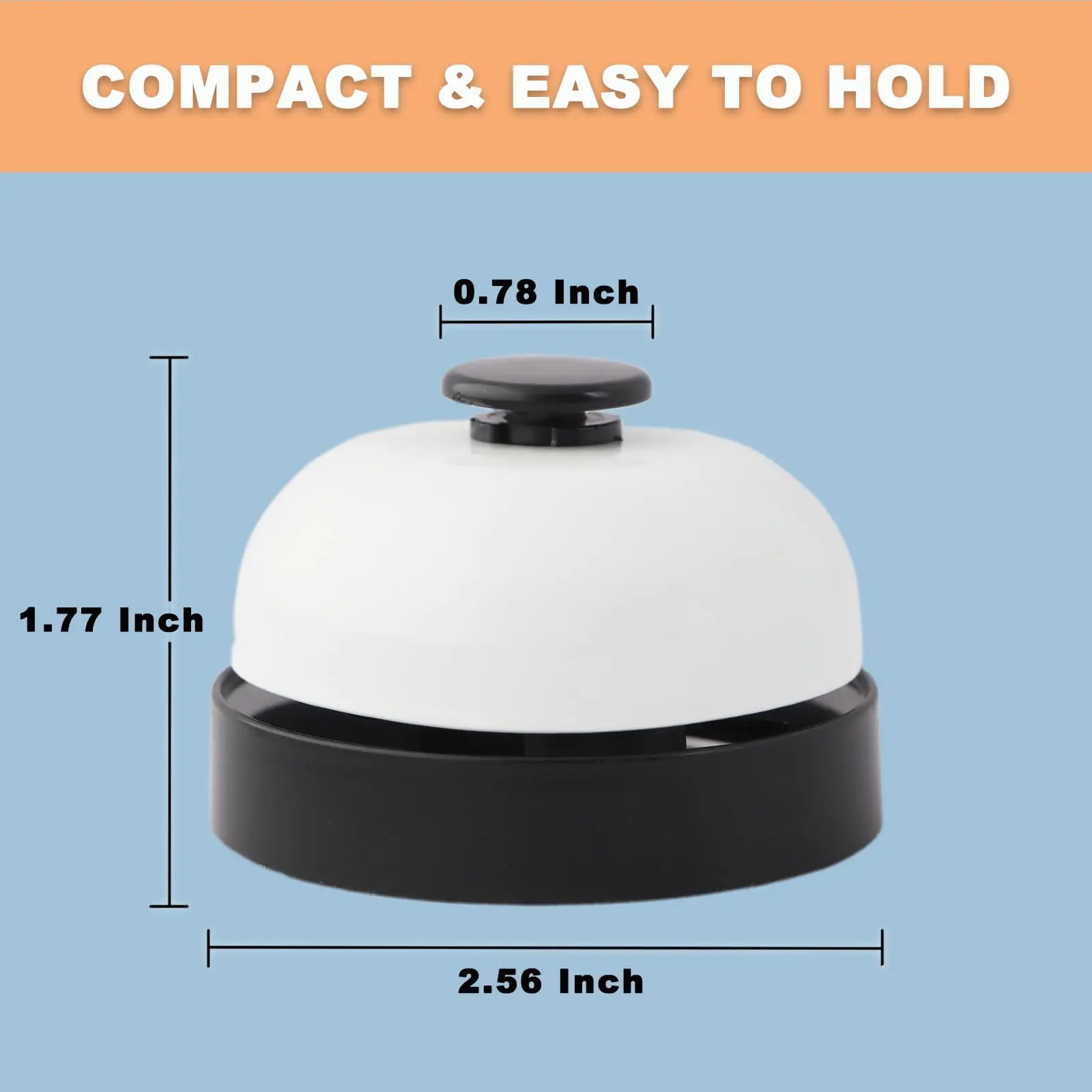 Desk Bell for Service, Front Desk Metal Ringer Call Bell for Kitchen Hotel Restaurant Classroom