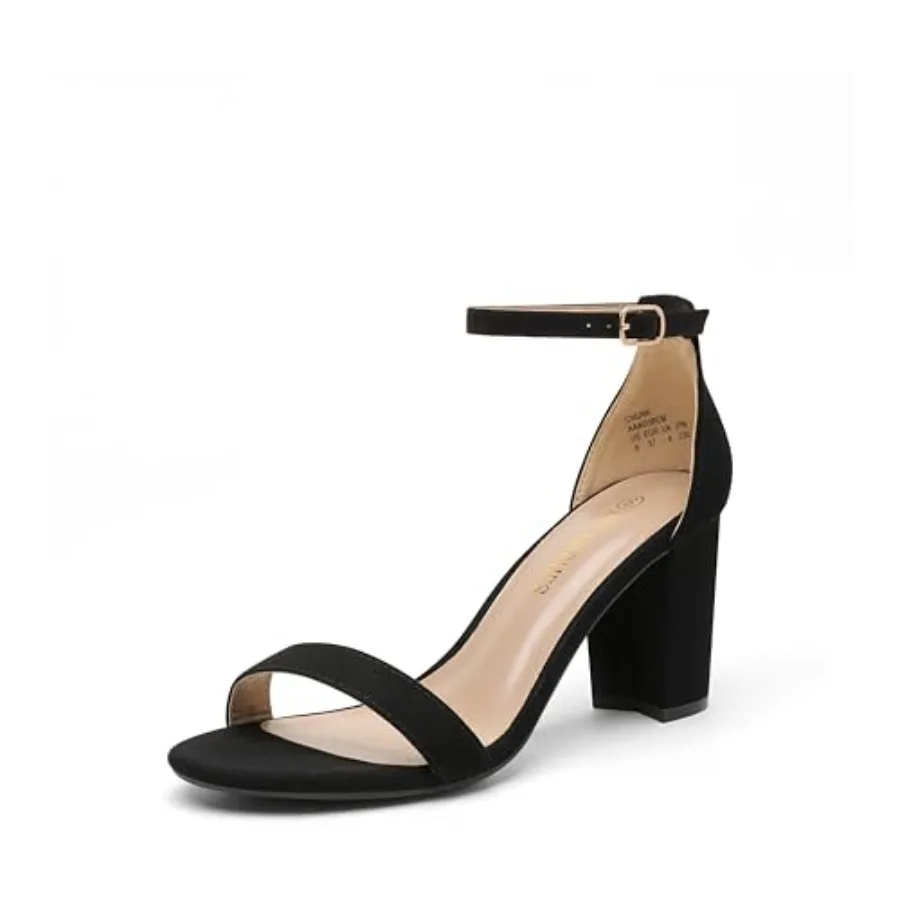 

DREAM PAIRS Women's Chunk Low Heel Pump Sandals
