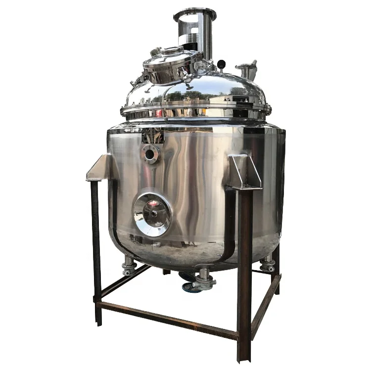 200L electric heating double-layer mixing tank liquid mixing tank with agitator mixing equipment