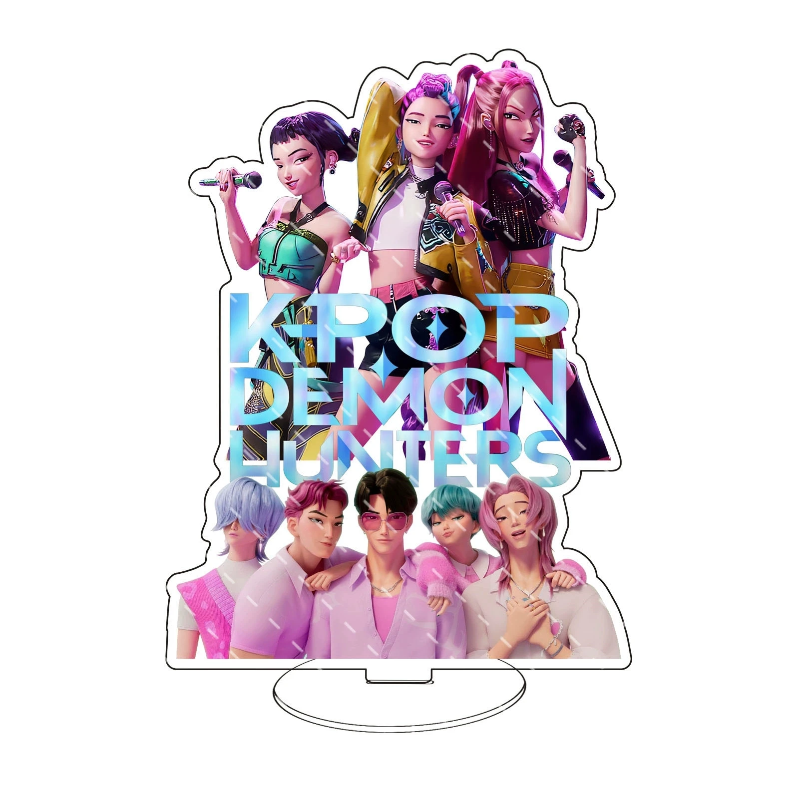 K-Pop شيطان الصيادين شخصية حامل نموذج مجموعة الصيادين رومي Ejia أودري الشكل الاكريليك عرض موقف أنيمي ديكور فتاة هدية