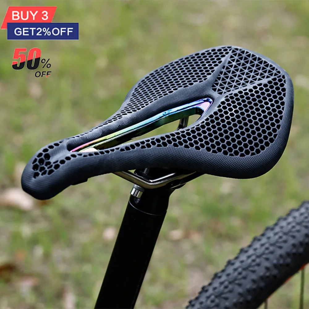 MTB Road Bike Saddle Hollow Out Bicycle Seat Saddle Breathable Lightweight Waterproof Shock Absorption Bike Accessories Parts