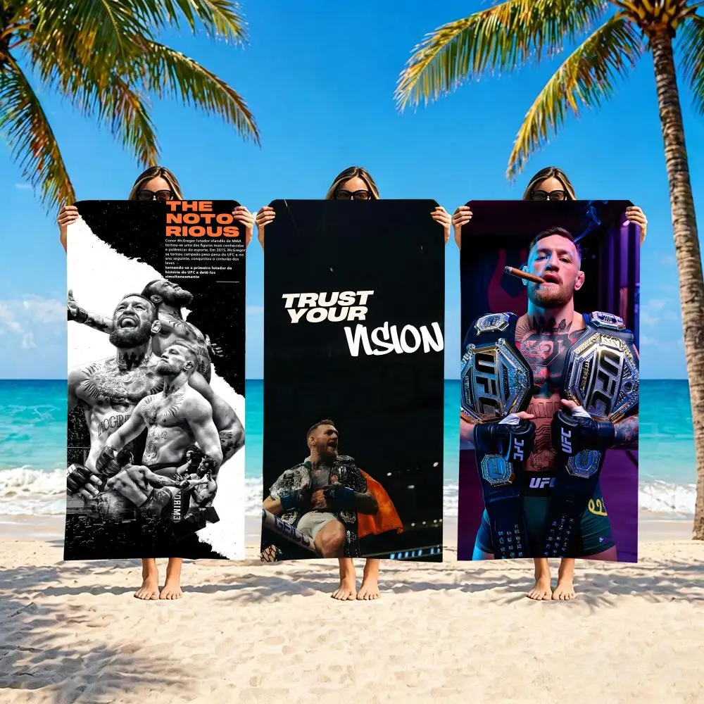 C-Conor McGregor Towel Towel Soft Pool Gift For Travel Gym Shower Cool Camping Quick Dry Sports  Large Beach Towel