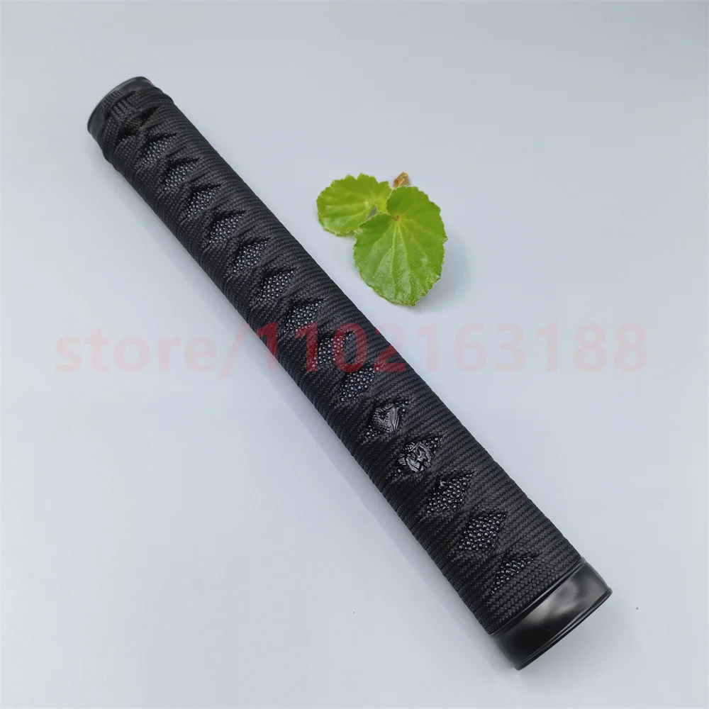 Black 26cm Japanese Katana Parts Tsuka Handle Hilt Alloy Fuchi Kashira Menuki For Real Japan Samurai Sword Fittings Accessory