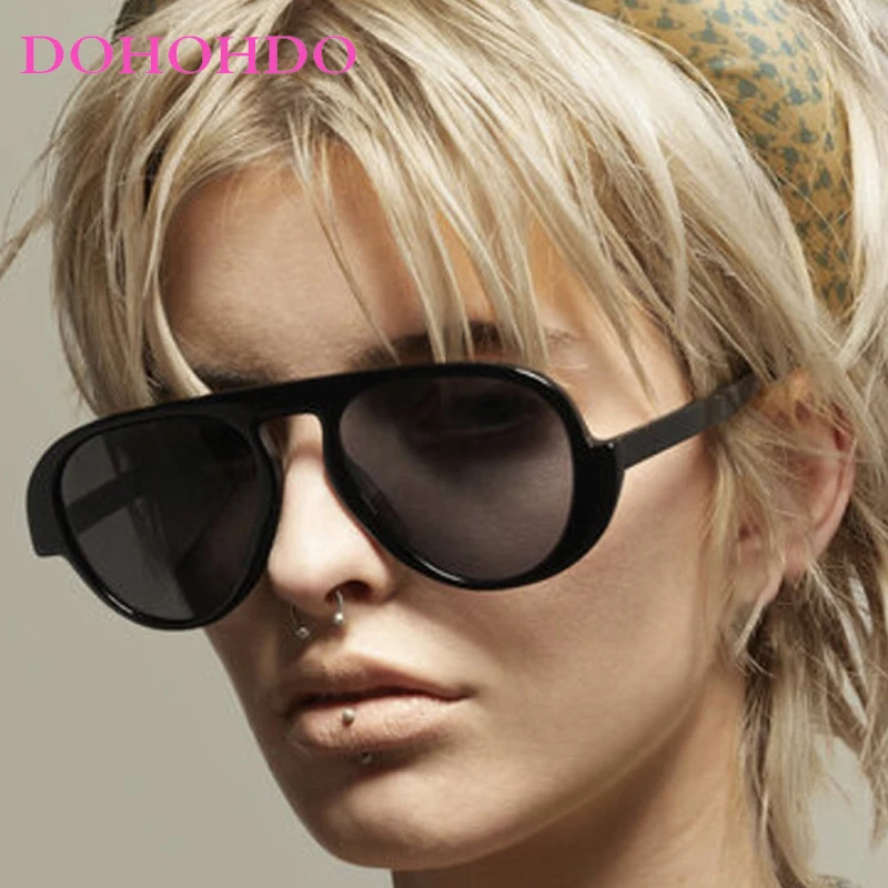 

Fashion Vintage Brand Design Big Frame Oval Punk Sunglasses Women Popular Luxury Men Shades Driving Travel Sunglass Female UV400