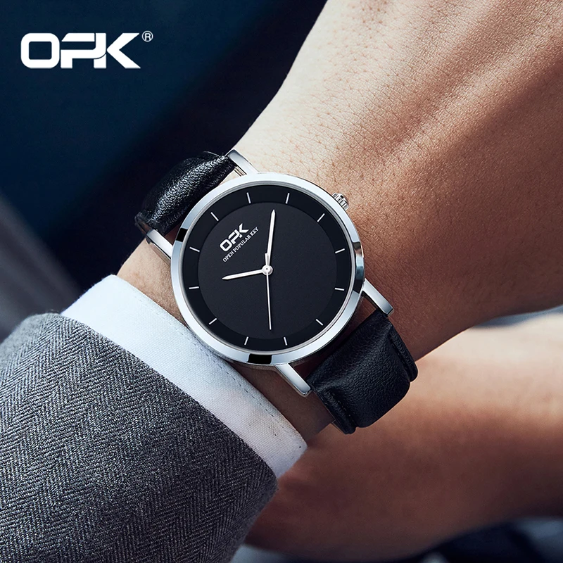 OPK brand simple three-pin couple men's quartz watch 8122