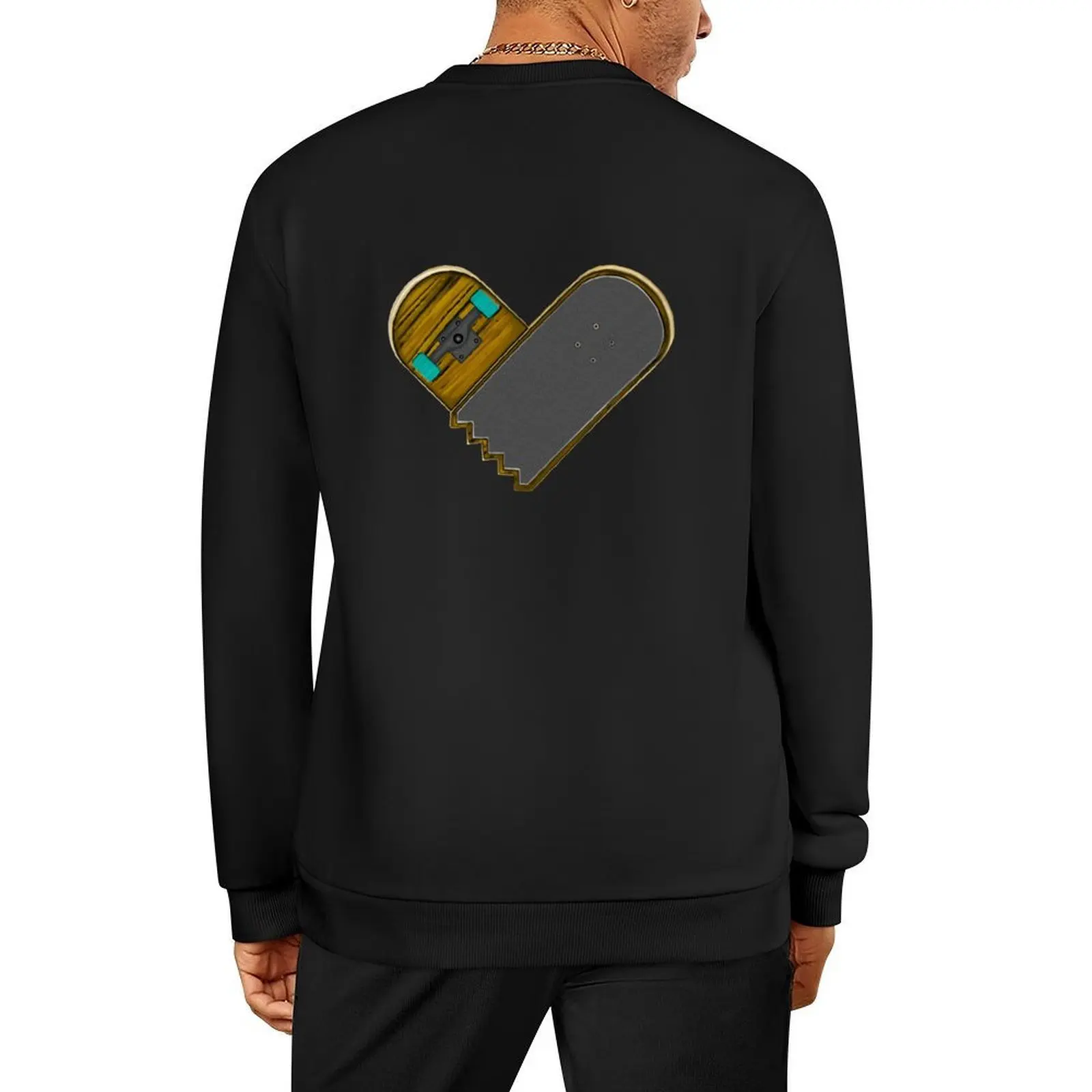 

skateboard heart Pullover men's sweat-shirt men clothing anime clothes mens clothing sweatshirts