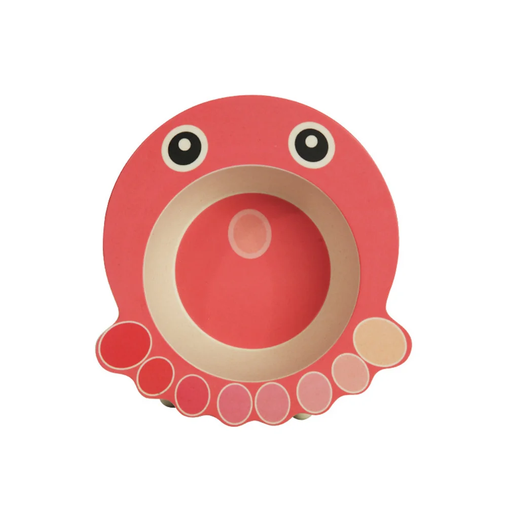 

Octopus Shaped Bamboo Fiber Bowl for Toddlers Ecofriendly Lightweight Durable Scratch Resistant Easy Clean Suitable for Picnics