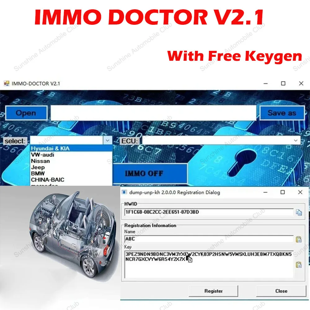 

New Software IMMO DOCTOR V2.1 With Unlimited KEYGEN MULTI BRAND Immo Off 2023 ECU Chip Tuning for sim2k MT38 ME 17.9.2 MED17.9.8