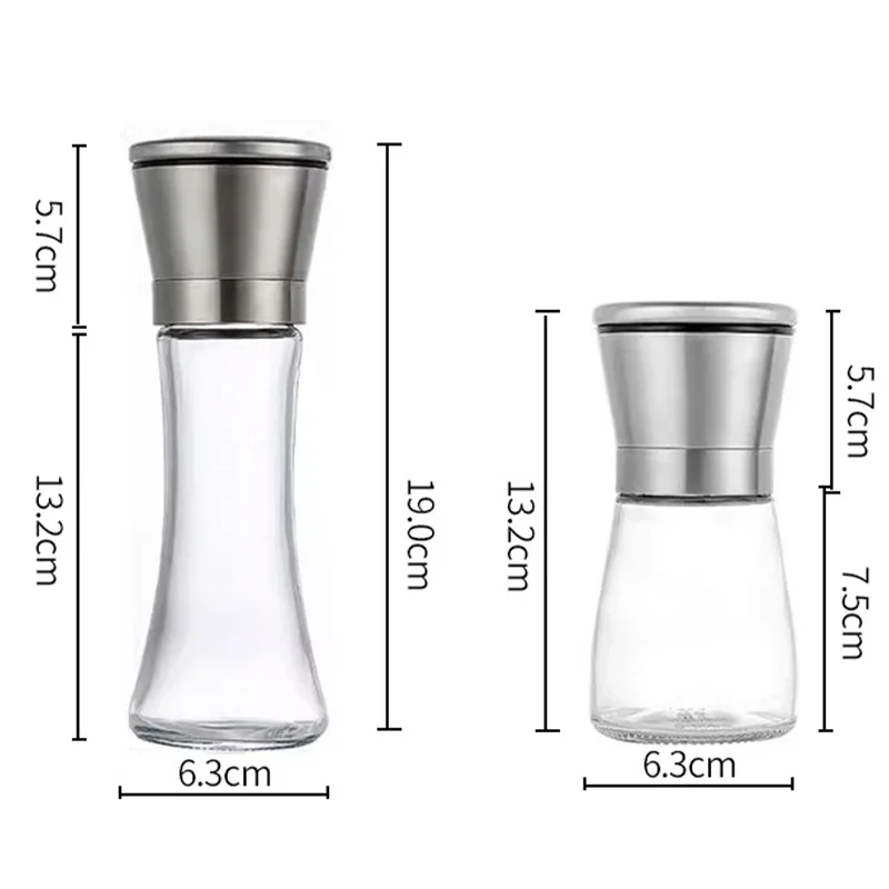 Glass Seasoning Bottle Pepper Shaker Jar Sprinkle Salt Condiment Bottle Storage Bottle Spice Organizer Kitchen Seasoning Tools