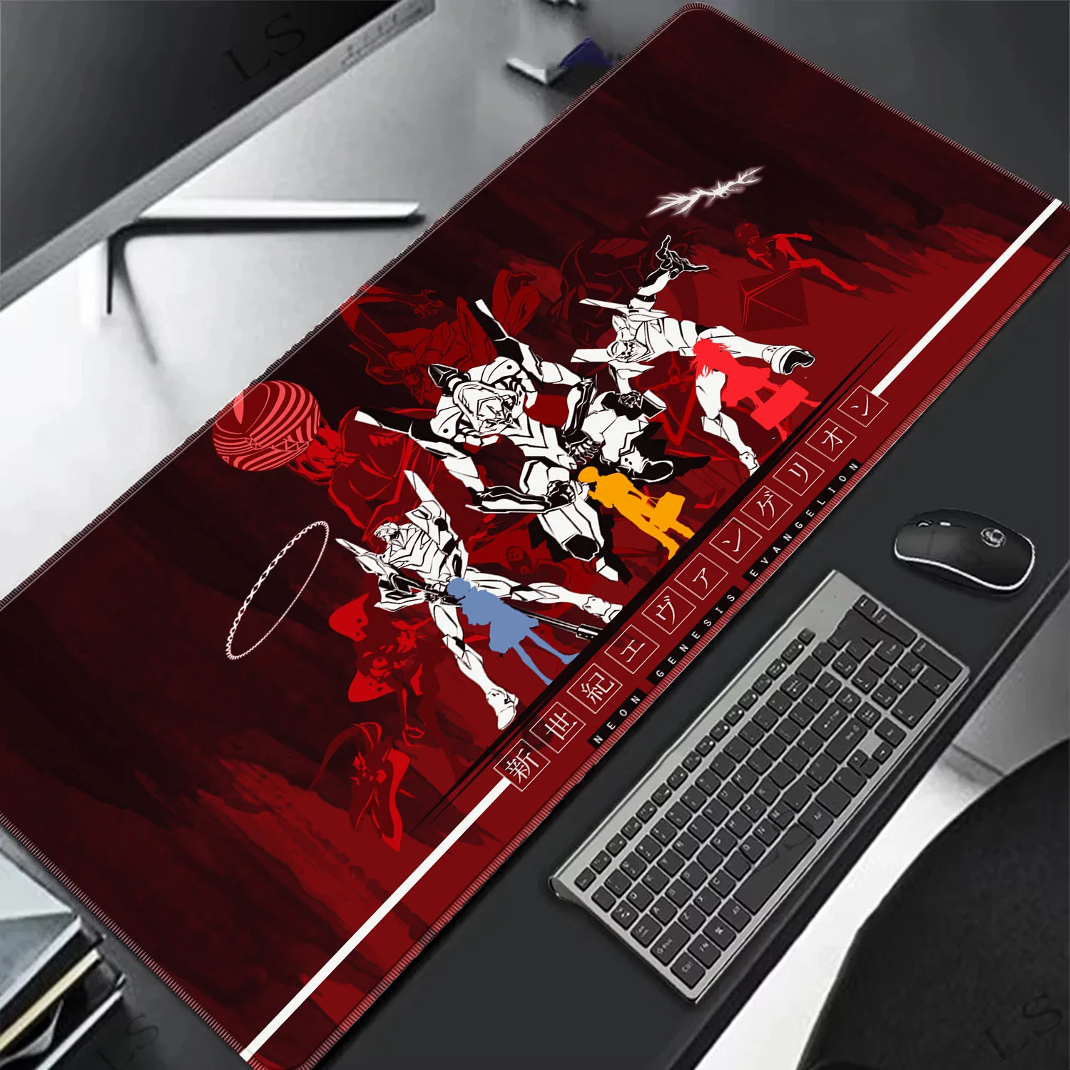 Evangelion Mauspad HD Großes Gaming-Mauspad Anime EVA Erweiterte Schreibtischunterlage Computer-Tastaturunterlage für Büro Laptop Otaku Geschenk – Detail 7