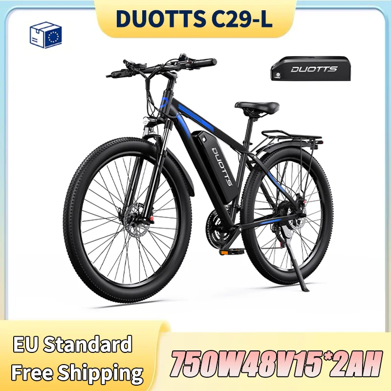 Image of DUOTTS C29-L E-Bike 750W Motor 48V15*2AH Doppelakku Intelligente Konnektivität 29 Zoll Reifen Elektro-Mountainbike Hydraulische Scheibenbremsen Geschwindigkeitssensor Elektrofahrrad