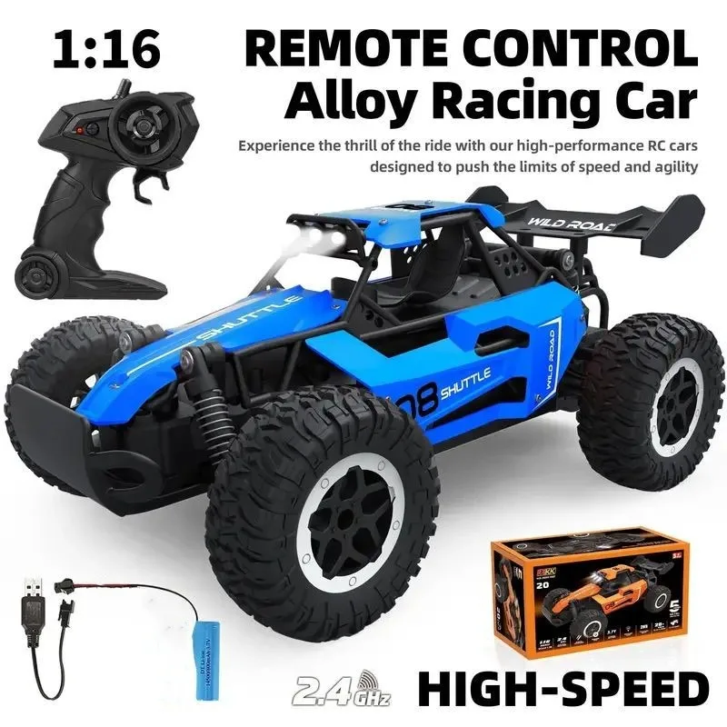 

1:16 2.4Gh Model RC Car With LED Lights 2WD Off-road Remote Control Climbing Vehicle Outdoor Cars Toys for Boys Girls Gifts