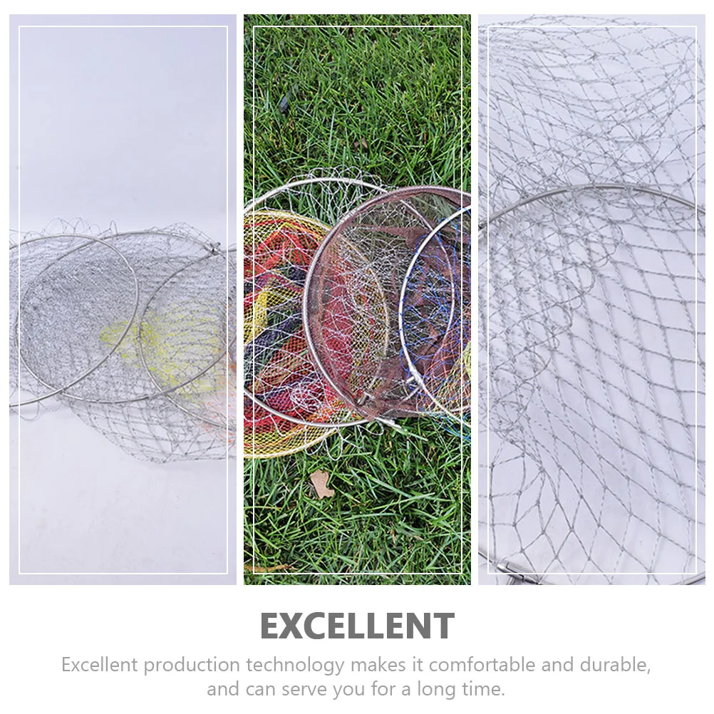 

Folding Fish Land Net Wear-Resist Replaceable Fishing Net for Beginner Advanced Anglers Portable Fishing Catching Supplies Gear