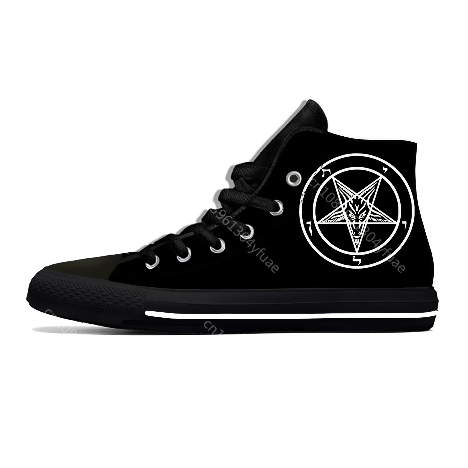 Hot Pentagram Gothic Demon Satan Satanic Baphomet Casual Shoes High Top Breathable Men Women Sneakers Lightweight Board Shoes