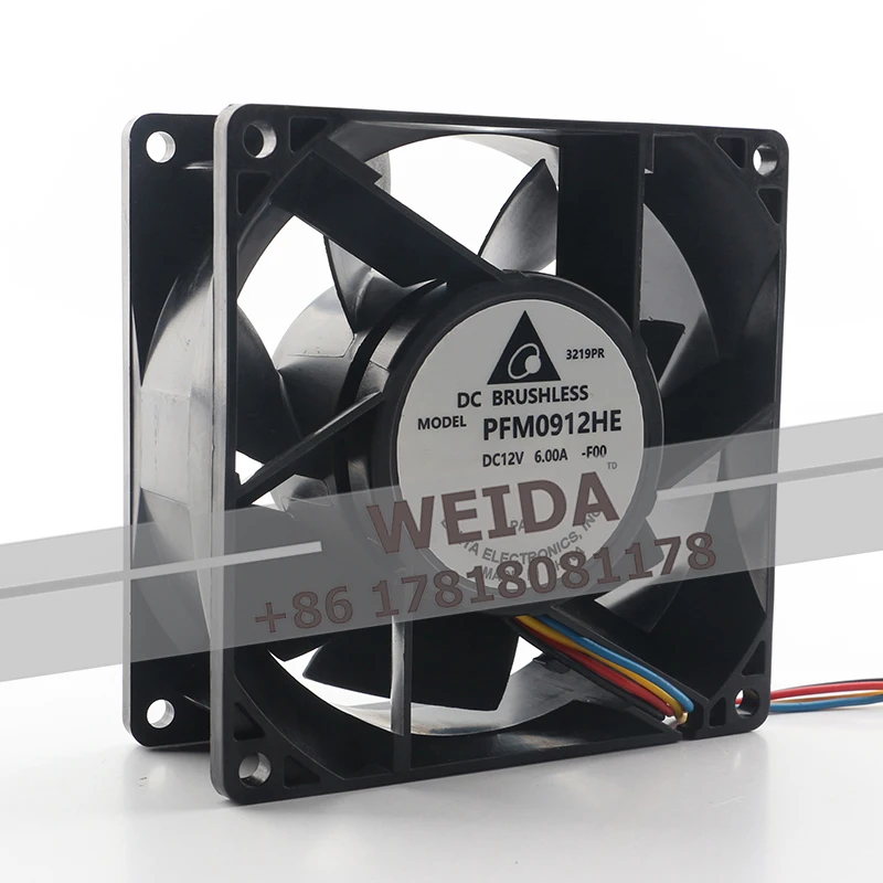 Delta DC12V 6.0A AC EC 9038 Server High 90X90X38MM Speed Violent Converter PFM0912HE-F00 9CM Cooling fan Large air Volume