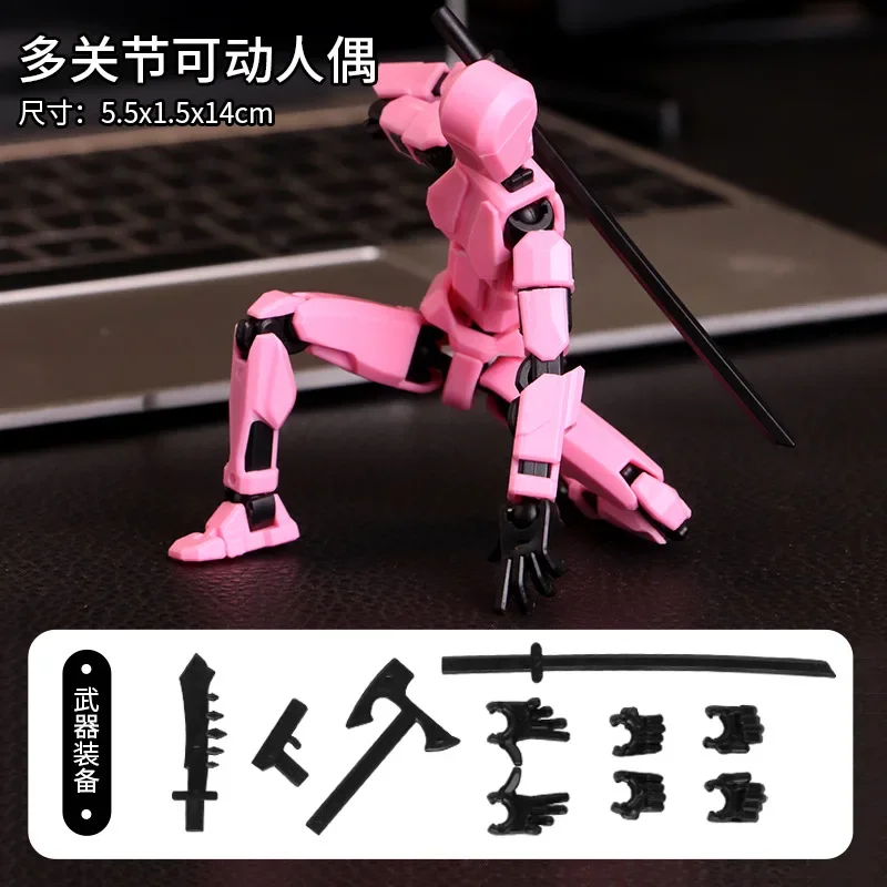 Hot Sale Multi-Jointed Movable Shapeshift Robot 3D Printed Mannequin 5 Action Figures Toys Parent-children Game For Kids Gifts