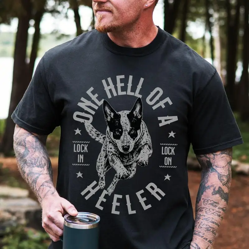 Funny Blue Heeler Australian Cattle Dog Dad Working Dog T-Shirt