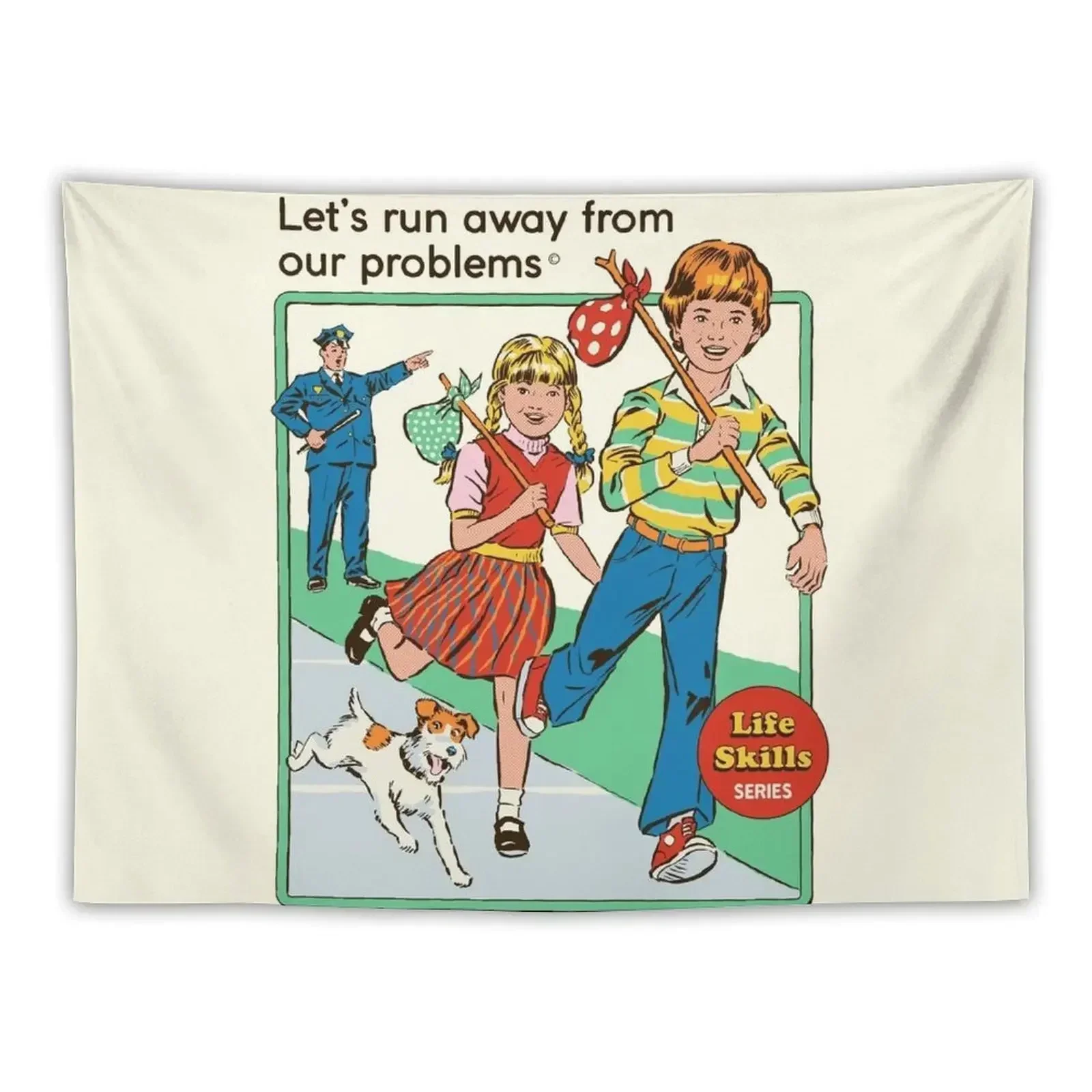 Let's Run Away Tapestry Hanging Wall Decor Home Room Decorator Tapestry