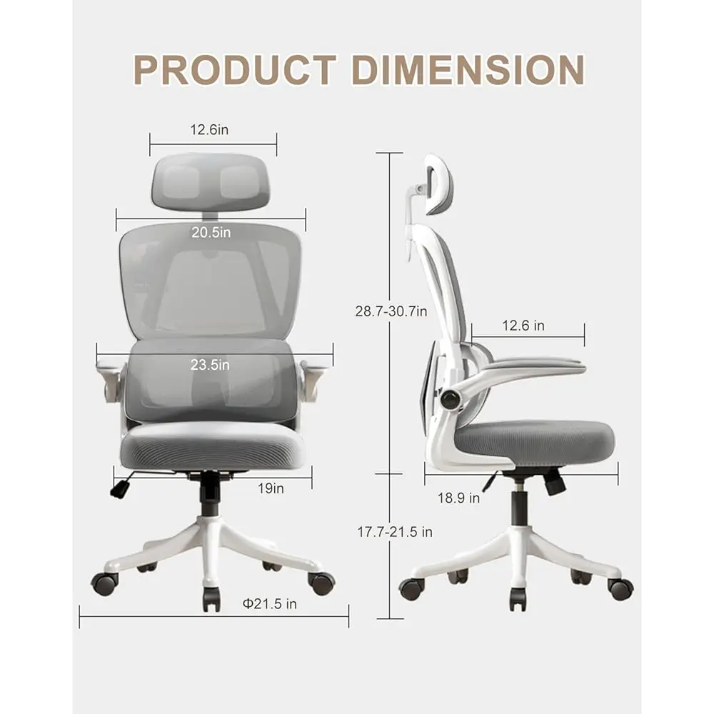 Office Chair Mesh Desk Chair, Ergonomic High-Ba Rolling Gaming Work Chairs With Wheels And Adjustable Headrests,Comfortable
