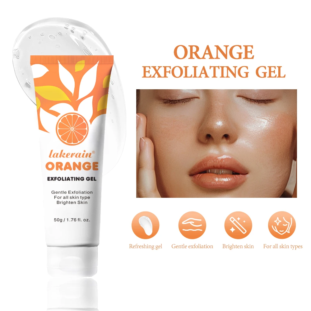 50g Orange Exfoliating Gel Dead Spot Remover Brighten Peeling Gentle Repair Scrub Whiten Hydrating Moisturizer Korean Skin Care