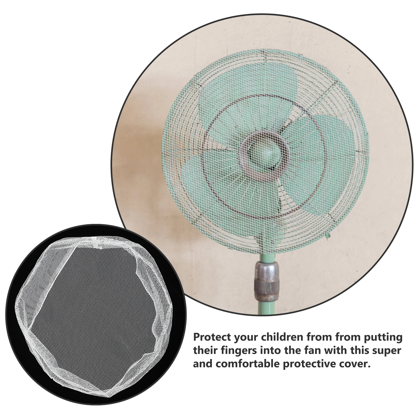

Electric Fan Guard Cover Kids Net Dustproof Mesh Floor Protective Anti Pinch Summer
