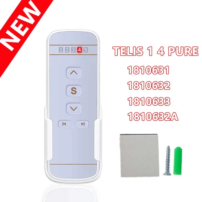 Curtain Remote Control, 433MHz 5 Channel Pure Curtain Remote Control White Box Single Purpose Garage Door Opener，White Box 1PCS