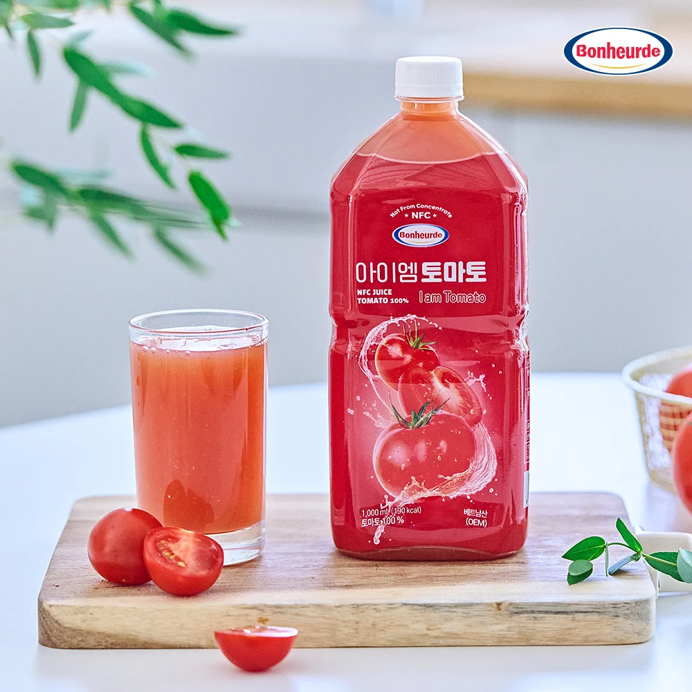 [100% عصير Nfc] Bonelad I'm عصير الطماطم المركز 1 لتر (1 زجاجة / 2 زجاجات / 3 زجاجات / 6 زجاجات)