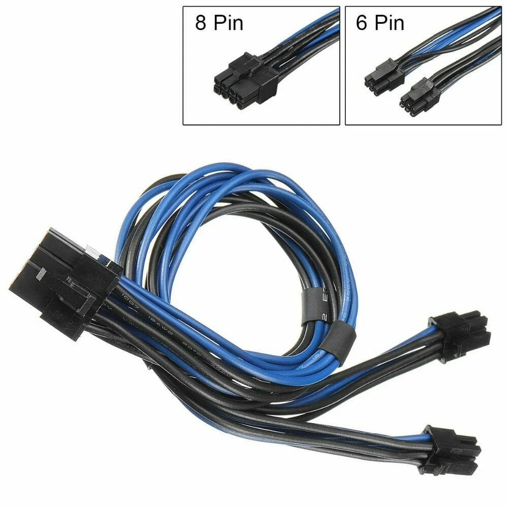 Dual Mini 6 Pin to 8 Pin PCI Express Video Card Power Adapter Cable for Mac Pro Tower / Power Mac G5 15-Inch(38cm)