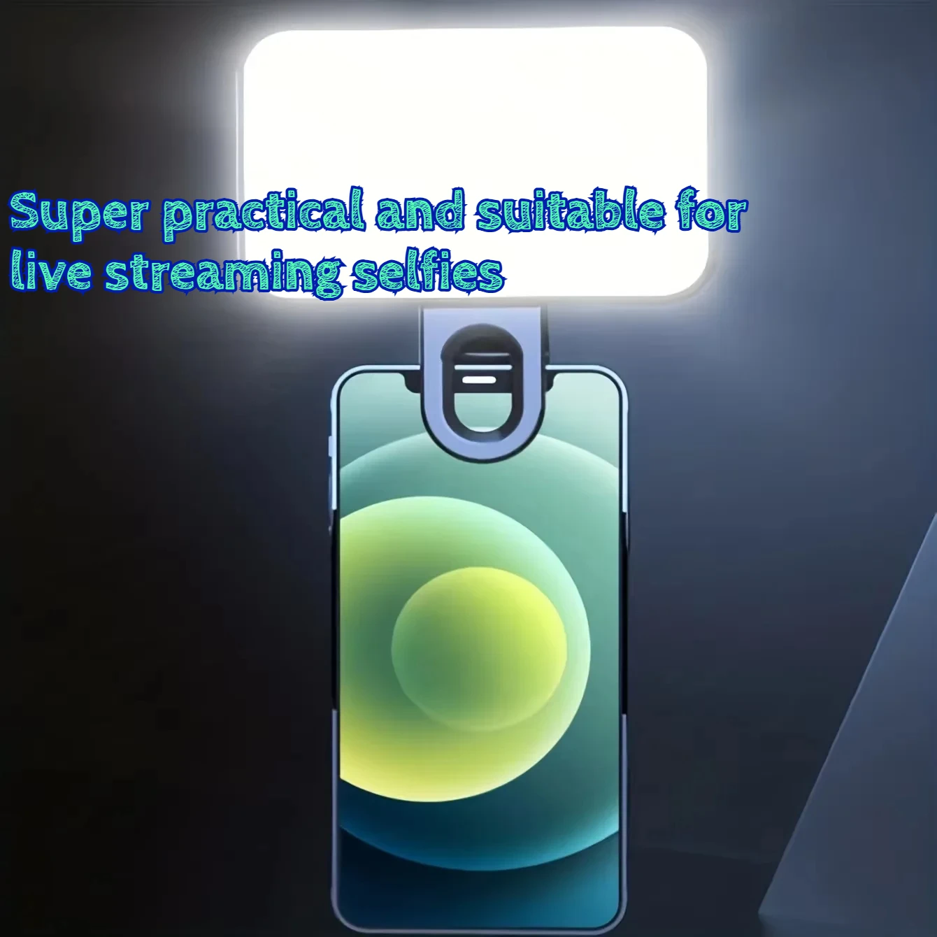 Clip On Selfie Fill Light, Rechargeable Mini Portable LED Lamp, 3 Modes Adjustable Brightness for Phone Laptop Live Streaming