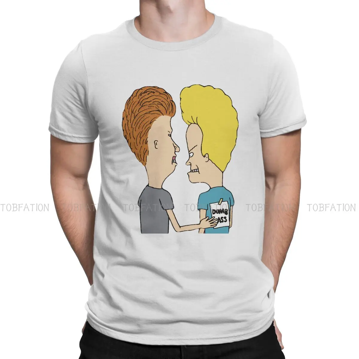 Prank for Beavis Dumb Fashion Polyester TShirts Beavis and Butthead Funny Sarcastic Cartoon Male Harajuku Tops T Shirt