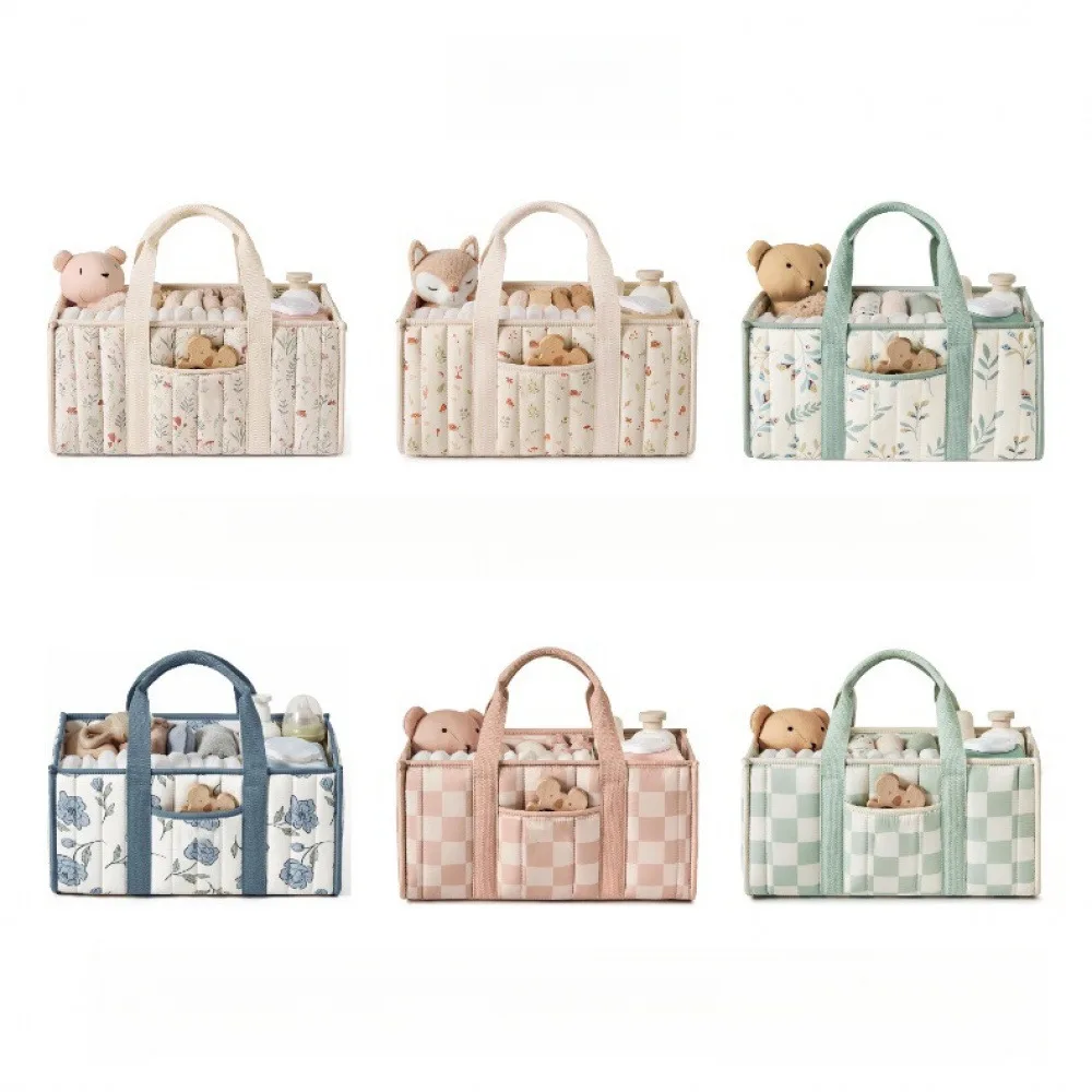QB Large Capacity Portable Diaper Bag Multifunctional Baby Supplies Travel Handbag Mother and Baby Outing Diaper Storage Bag
