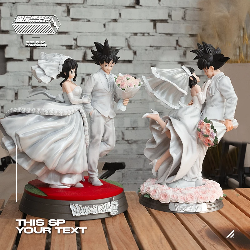 

Dragon Ball Z Anime 31cm Goku Chichi Wedding Day Romantic Human Shape Pvc Figurine Model Toys Holiday For Girlfriend Gift