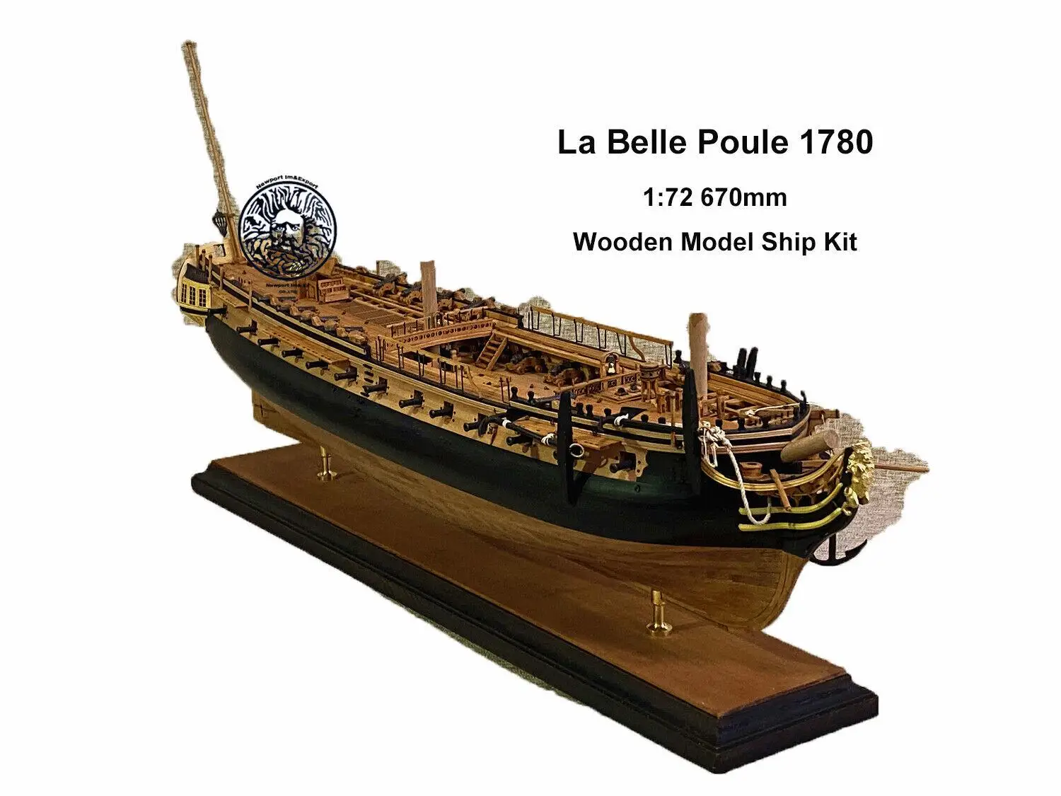 crown La Belle Poule 1780 1/72 670mm 26“ Wooden Model Ship Kit