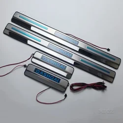 For Nissan QASHQAI 2007 - 2013 J10 2014 - 2019 J11 LED Stainless Steel Car Door Cover Outside Door Sill Plate Car Styling