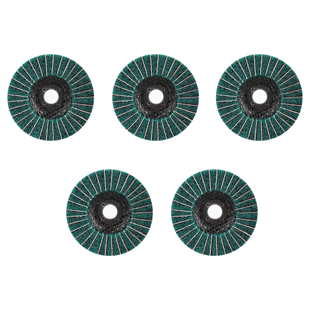 

5PCS High Tenacity Fiber Scouring Pad Impeller for Angle S Disc Wheel Surface Rust Removal Polishing