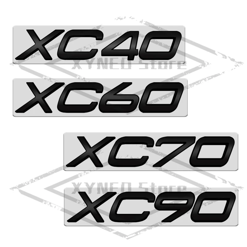 Adesivo per auto in metallo per Volvo XC40 XC60 XC90 XC70 S60 S90 V40 V60 V70 D2 D3 D4 D5 D6 D7 D8 AWD decalcomania del bagagliaio dell\'emblema nero