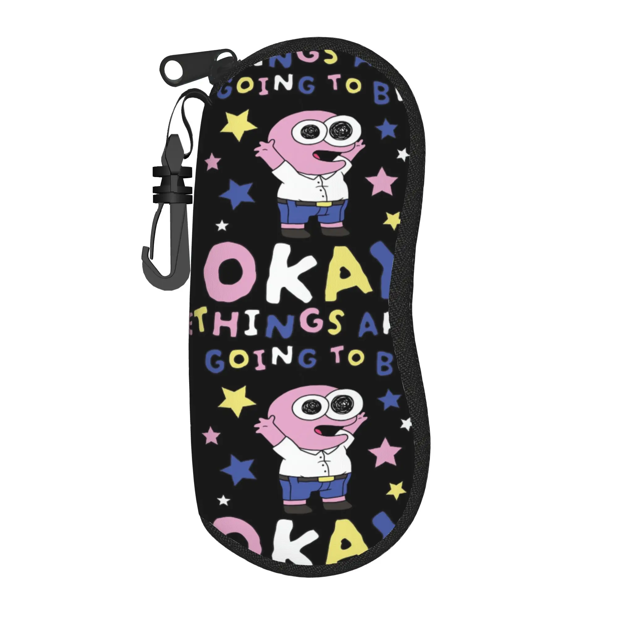 Pim Cartoon Smiling Friends Glasses Case Unisex Convenient Accessories Things Are Going To Be Okay Sunglasses Box Glasses Box