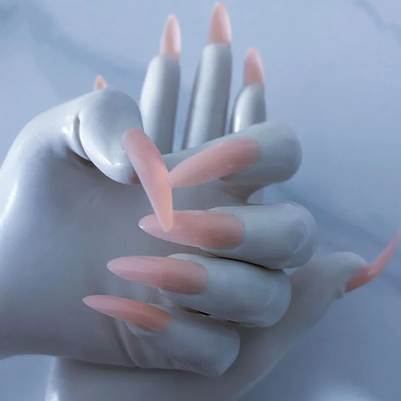 Latex Manicure Gloves Thin Fit Single-formed Latex Long Glove Cosplay Stage Performance Party Short Mitten - Image 3
