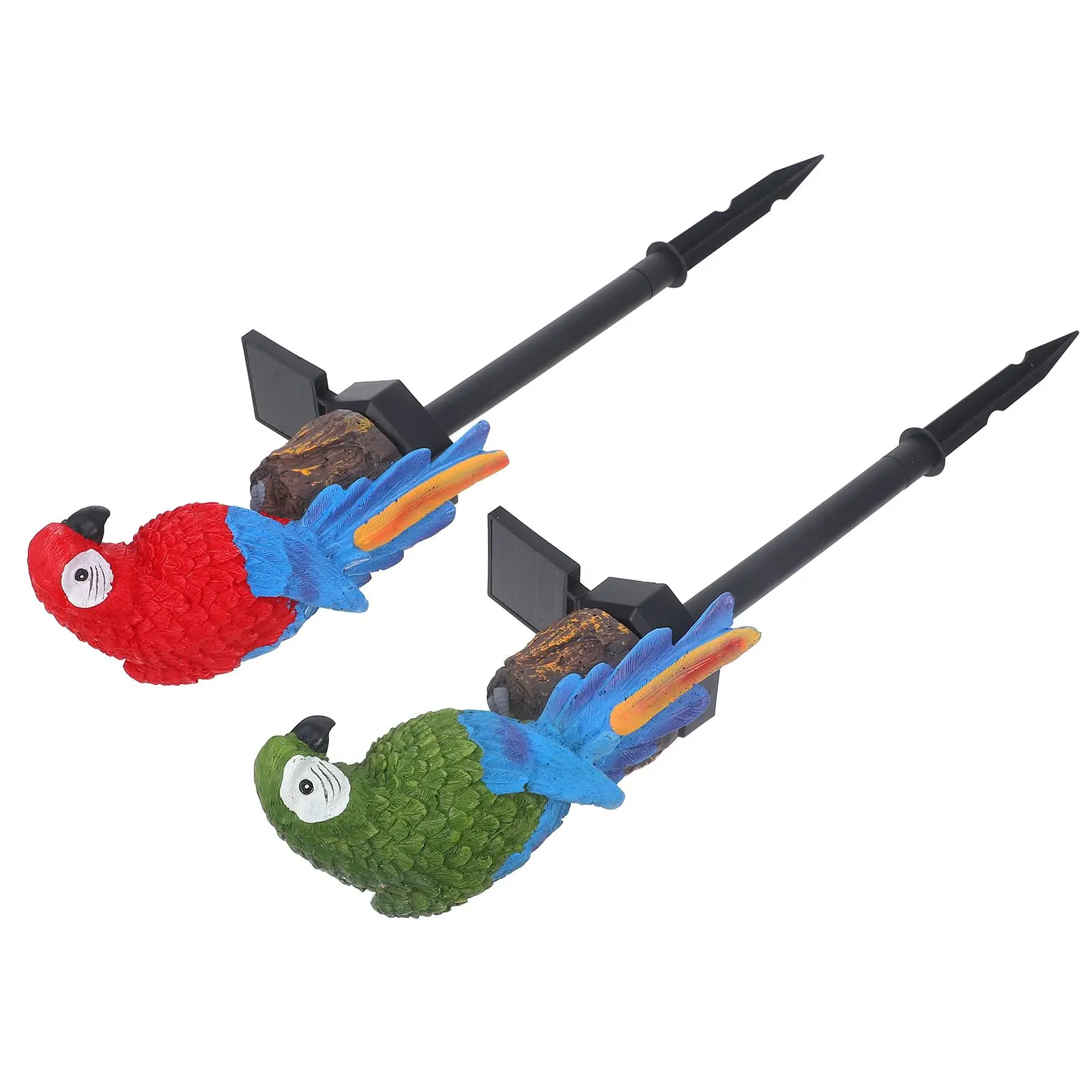 

2Pcs Solar Parrot Lights Resin LED Garden Decorative Outdoor Lighting Energy Saving Lawn Lamp Solar Garden Lights